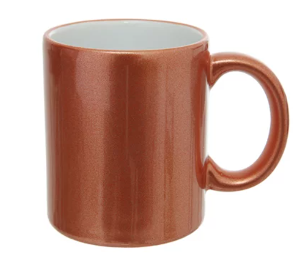 Caneca Cerâmica Perolada Cor:Cobre