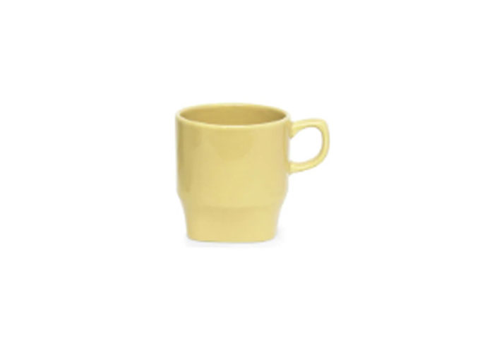 Xícara Perla Base Quadrada 240mL Amarela
