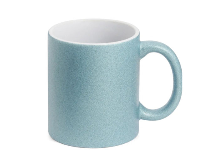Caneca Cerâmica Glitter Azul