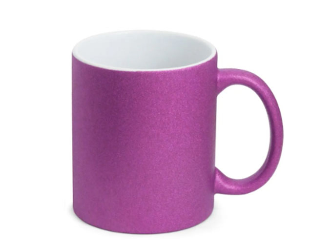 Caneca Cerâmica Glitter Lilás