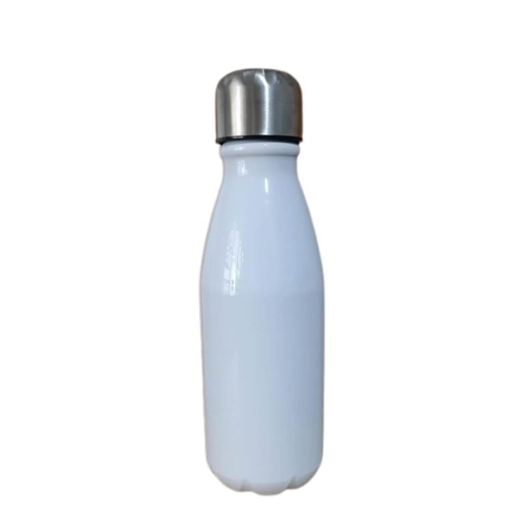 Garrafa de Aluminio Modelo Cola 500ml Branca Deko