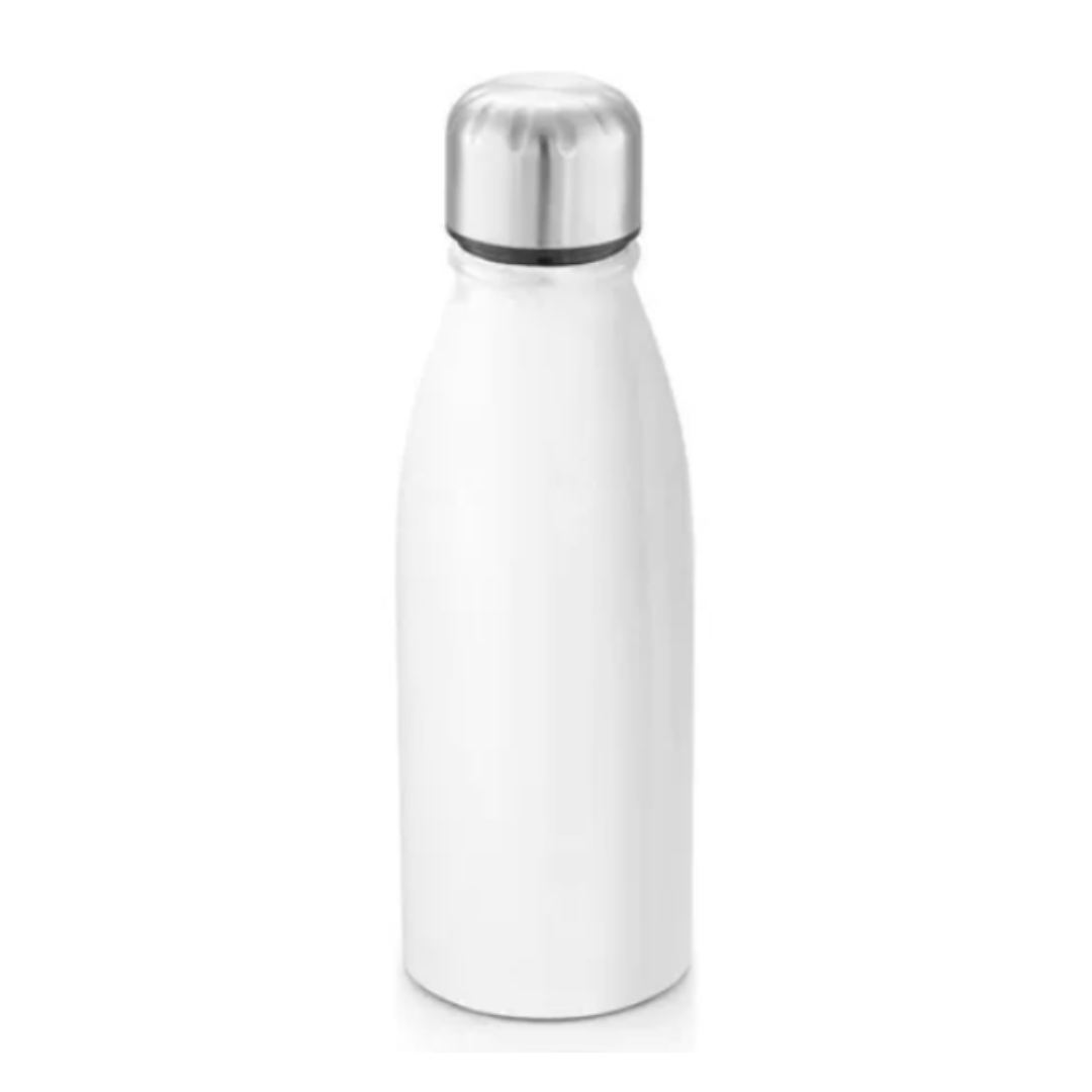 Garrafa em Inox 500ml Branca Fundo Reto