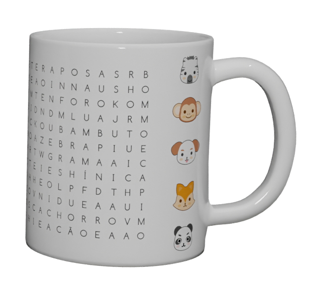 Caneca Caça Palavras - Coleção Bichinhos - imagem 2