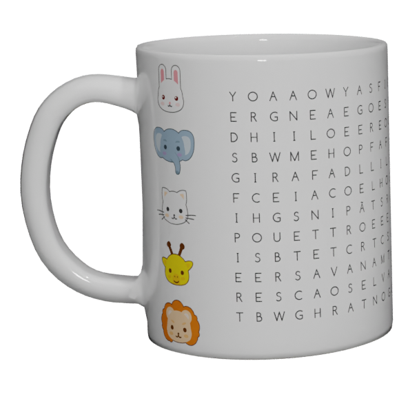 Caneca Caça Palavras - Coleção Bichinhos