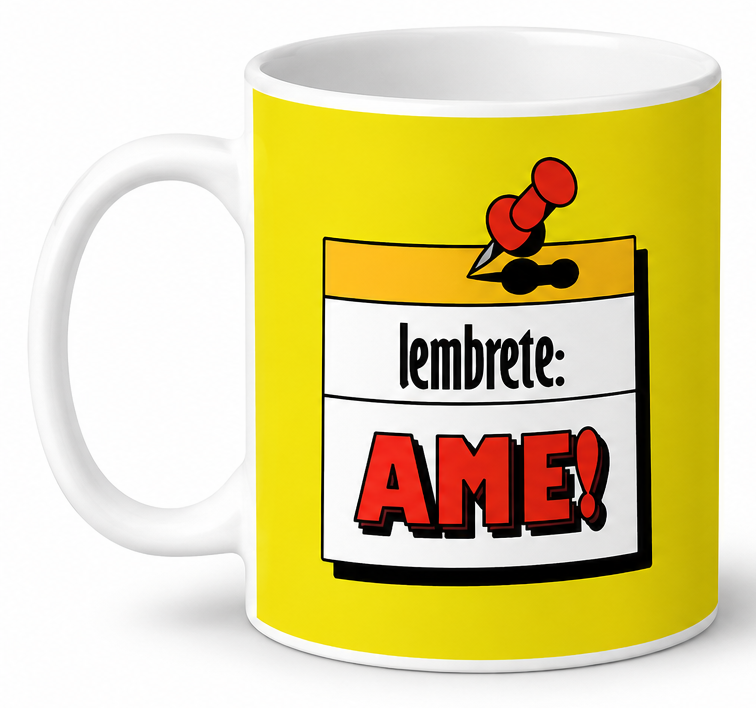 Caneca Lembrete: AME!