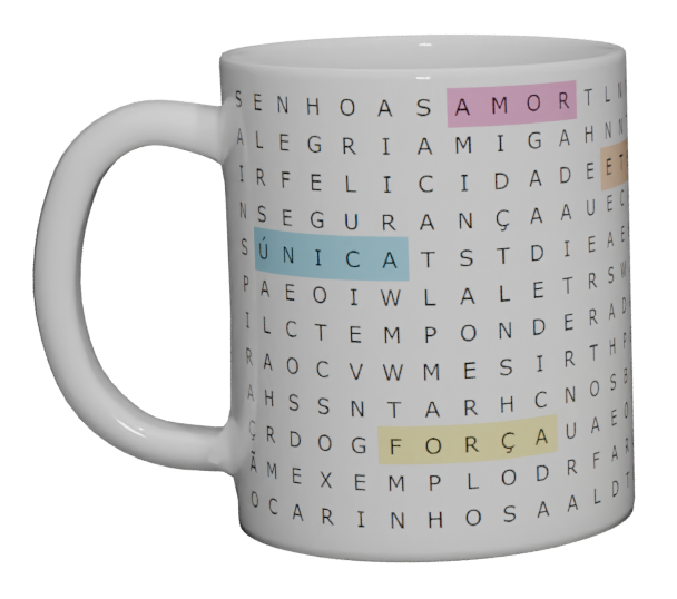 Caneca Caça-Palavras - Coleção Mãe