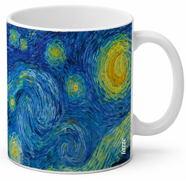 Caneca A Noite Estrelada (Van Gogh) – Releitura - imagem 2