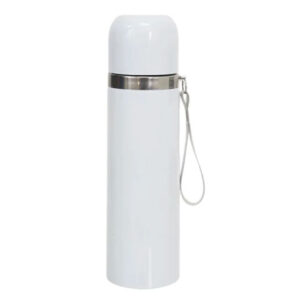 Garrafa Térmica com Tampa Branca 450ML Inox