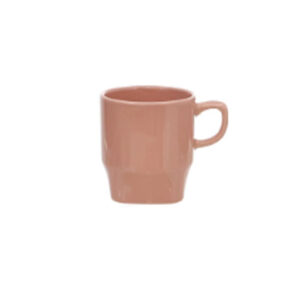 Xícara Perla Base Quadrada 240mL Rosa
