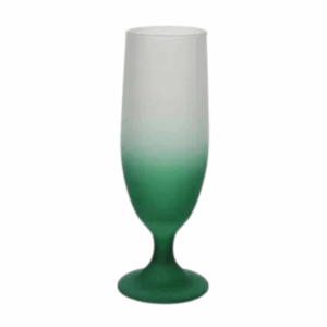Taça de Cerveja Jateada Degradê Verde 370mL