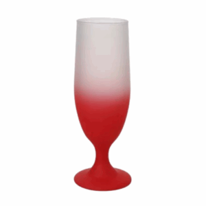 Taça de Cerveja Jateada Degradê Vermelho 370mL
