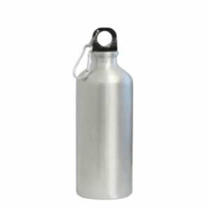 Squeeze Alumínio Prata 600ml Tampa Mosquetão